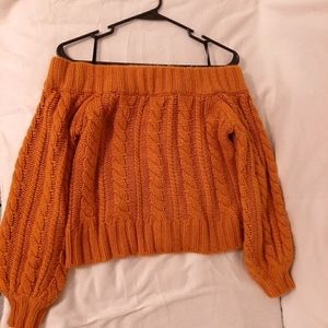 Off-shoulder sweater